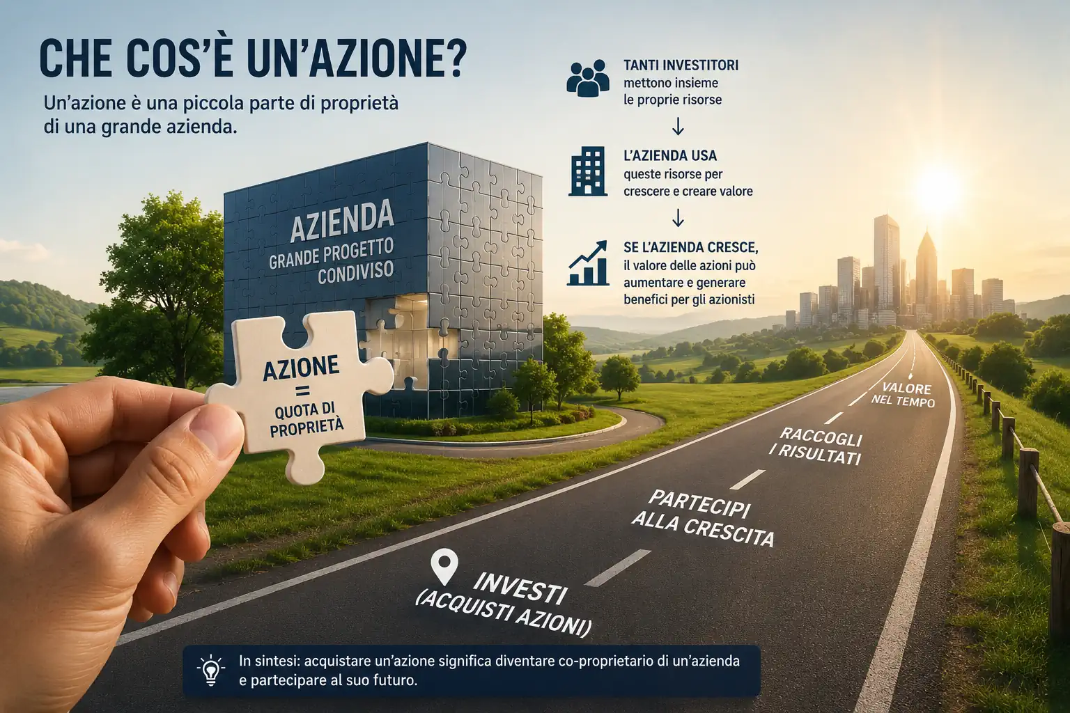 Azioni: cosa significa possedere una parte di un'azienda
