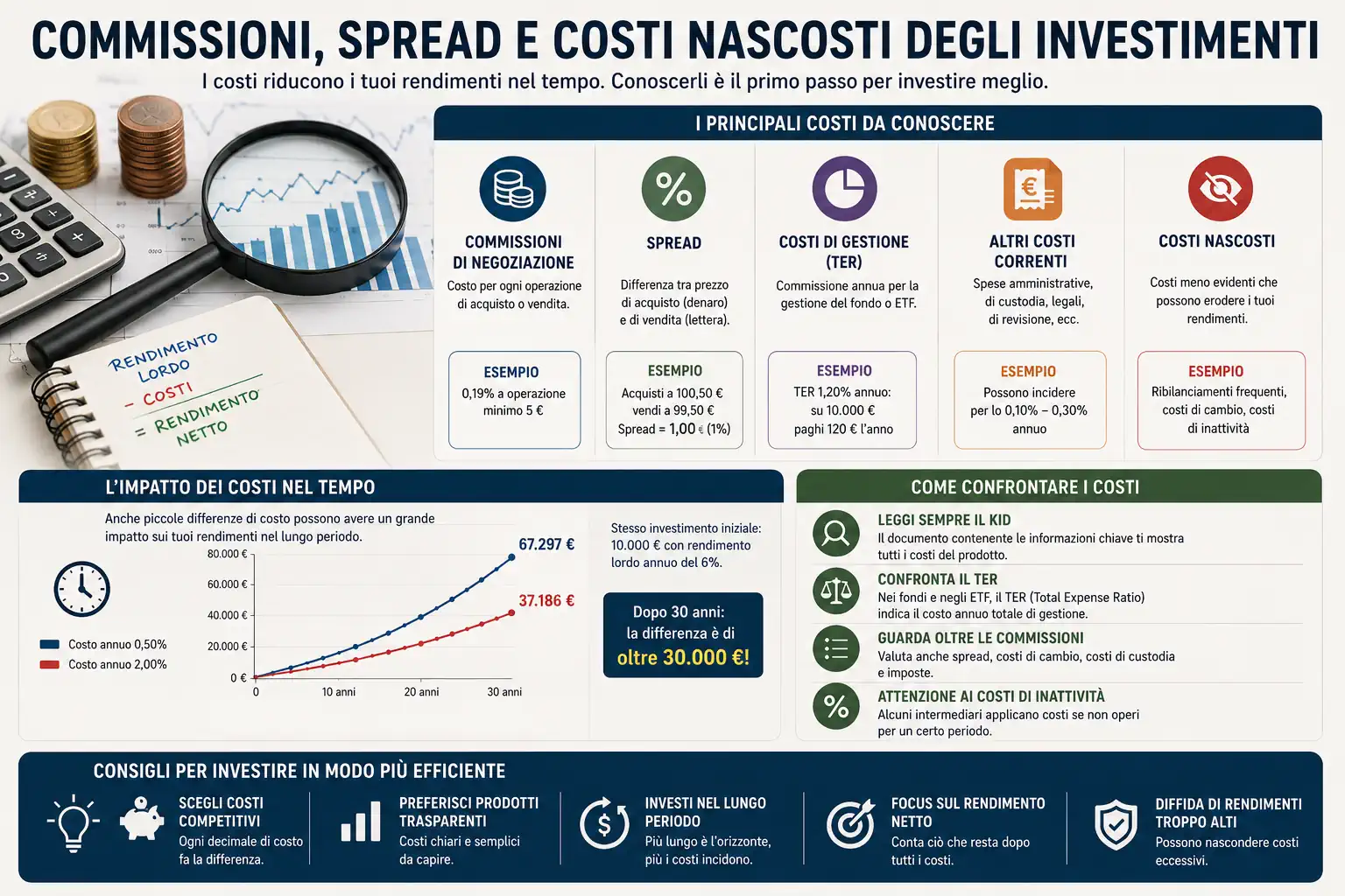 Commissioni, spread e costi nascosti